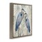 Stupell Industries Blue Heron Palm Leaves Floating Frame By Kim Allen